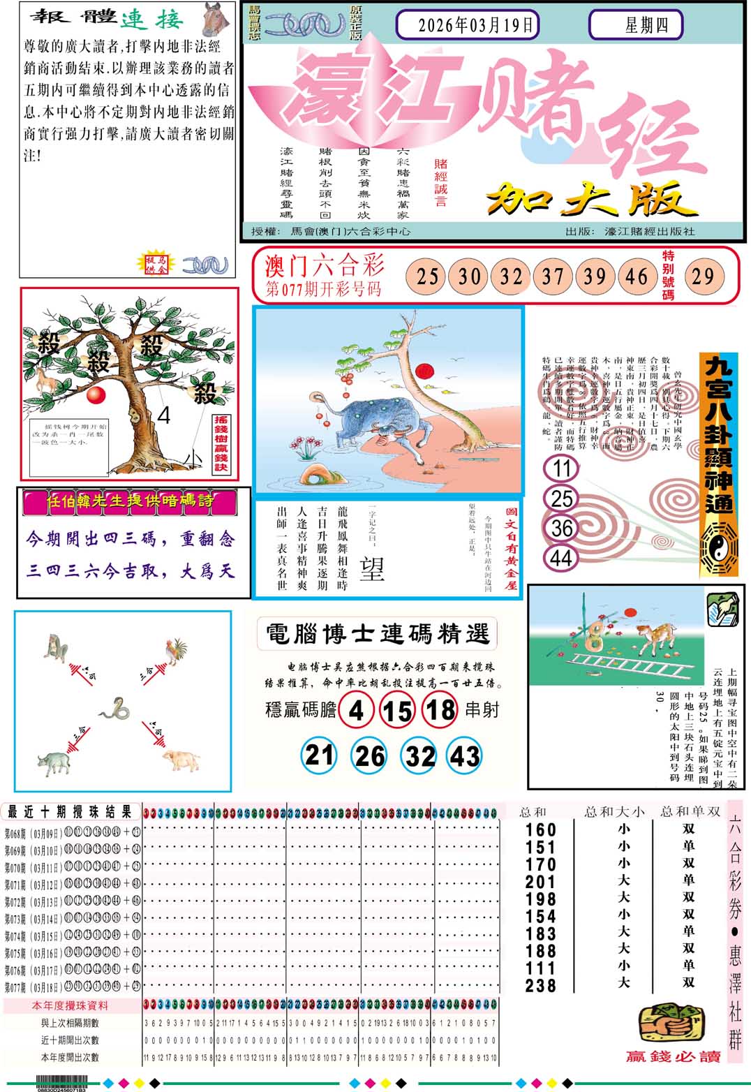 078期濠江赌经A加大版[图]